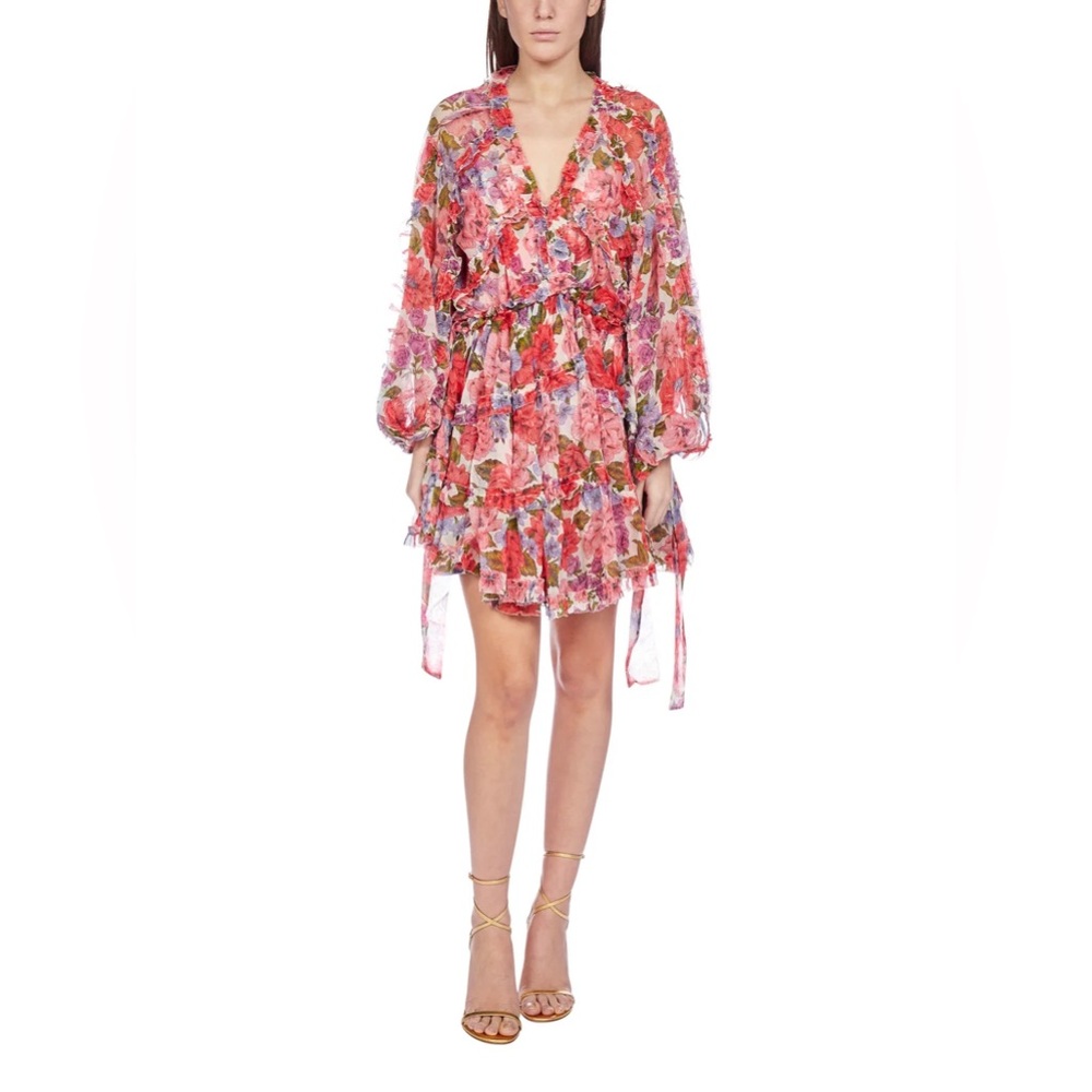 Zimmermann Poppy Frill Billow Mini Dress - Picture 3 of 8